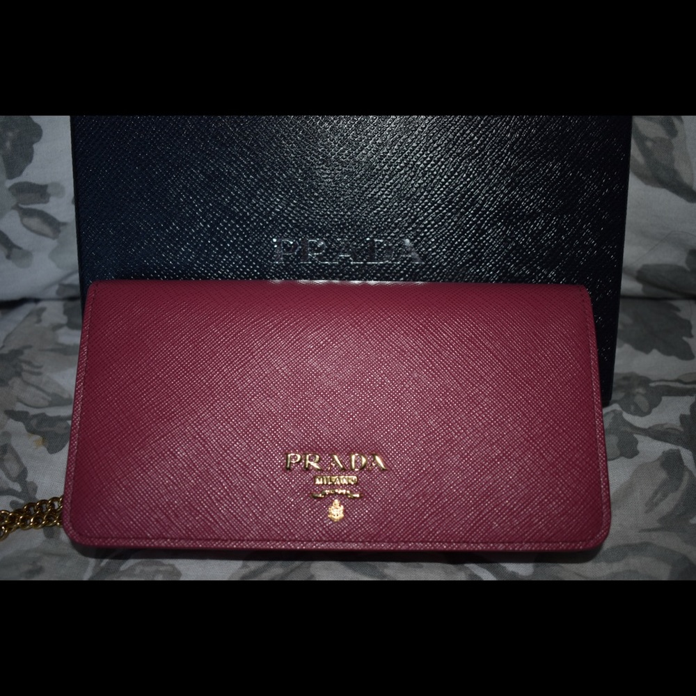 Prada clutch shoulder bag